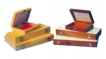 Wooden slide box